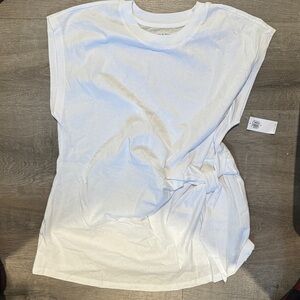 Old Navy Maternity White Short-Sleeve Side-Tie Tee M